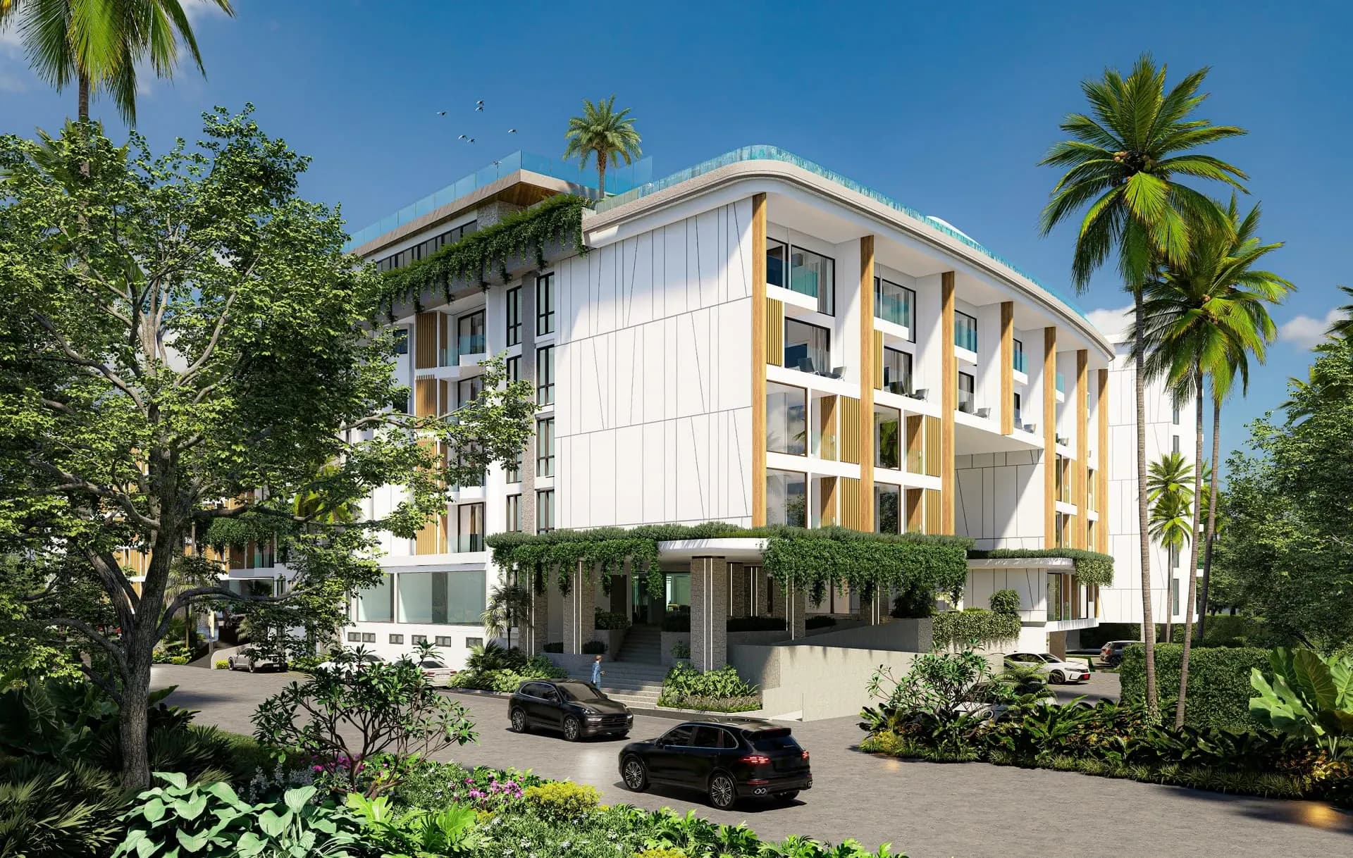 Citygate De Phuket drive-in entrance and facade — rendering
