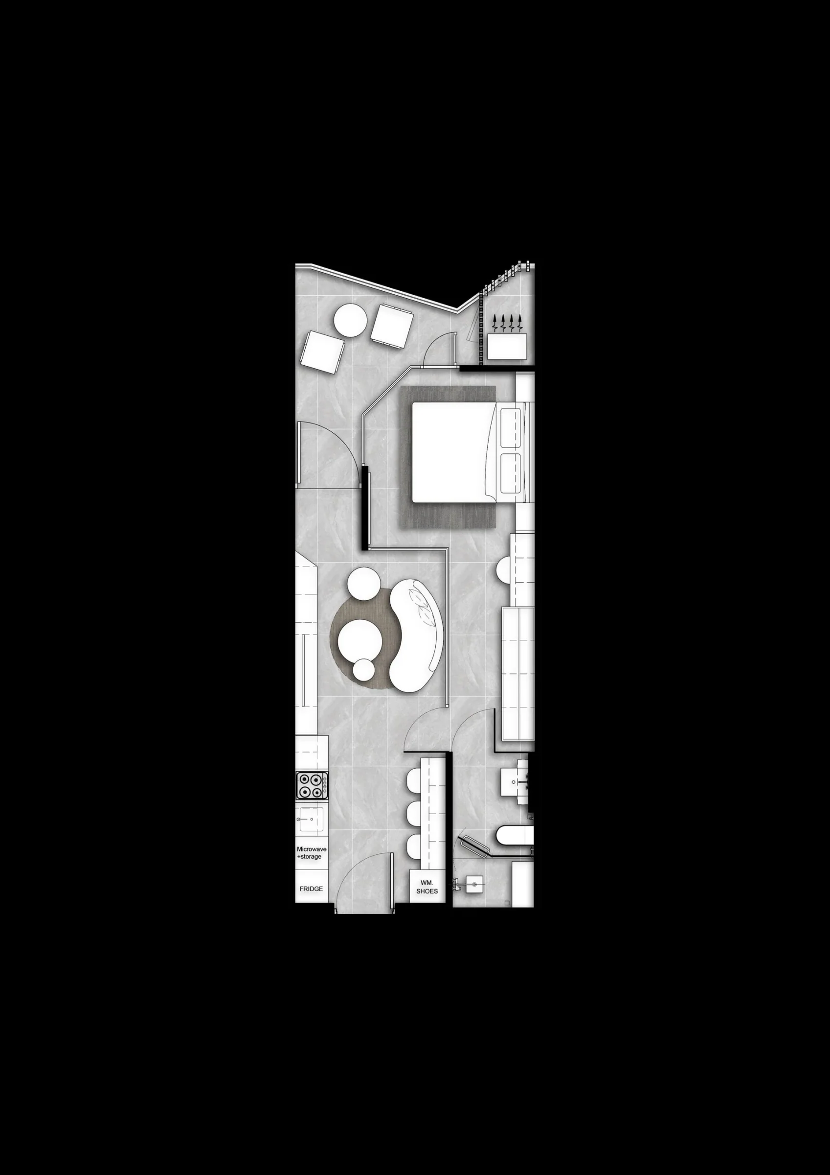 Citygate De Phuket — 1 Bedroom · Type A floor plan