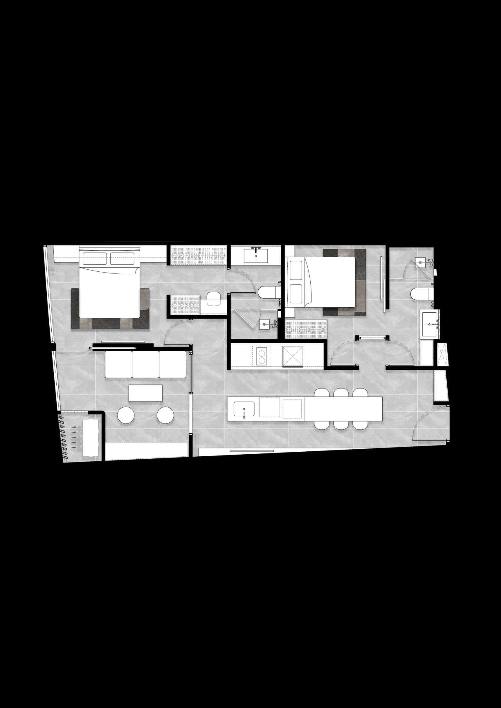 Citygate De Phuket — 2 Bedrooms · Type B floor plan